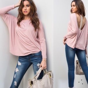 Dusty Pink open back too!! Long sleeve, various Sz